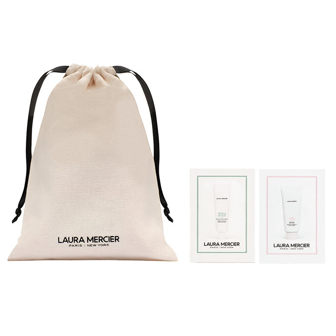 【LAURA MERCIER】オリジナル巾着ポーチ、サンプルセット